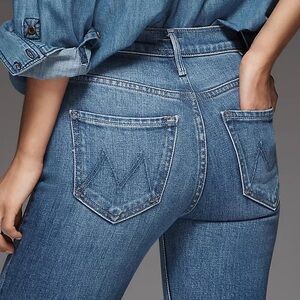 MOTHER High-Rise Light Blue Denim Jeans